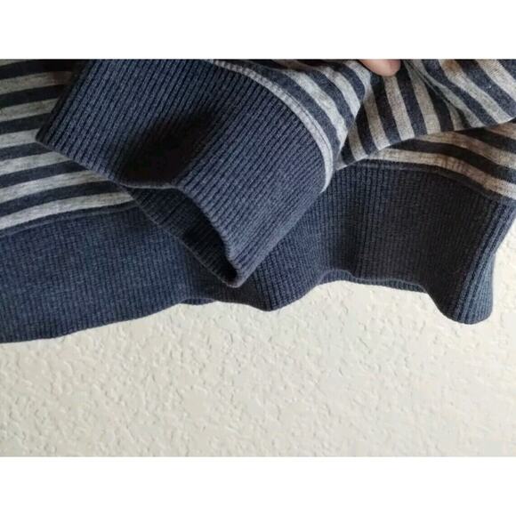 Hugo Boss Mens Pullover Navy Gray Striped Jumper Spellout Sweater Large ** - Picture 15 of 15